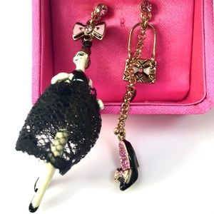 Betsey Johnson Boxed Audrey Hepburn Earrings